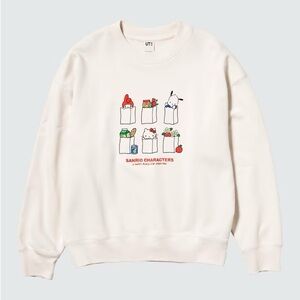 Uniqlo Cream Sweater with Sanrio Characters